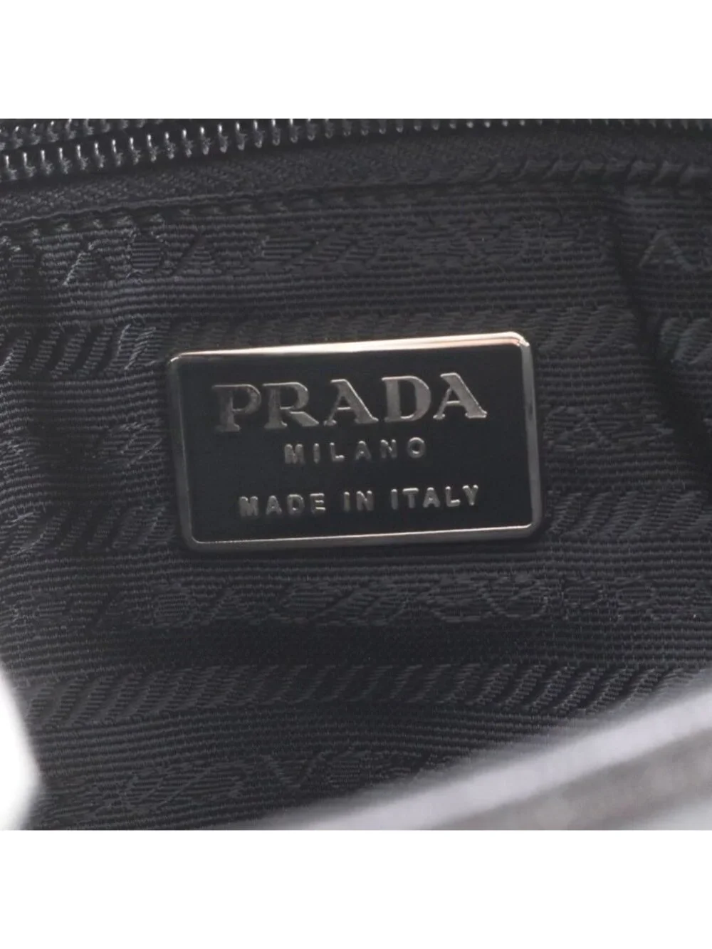 Prada White Tag Tessuto Nylon Leather Shoulder Bag Tote